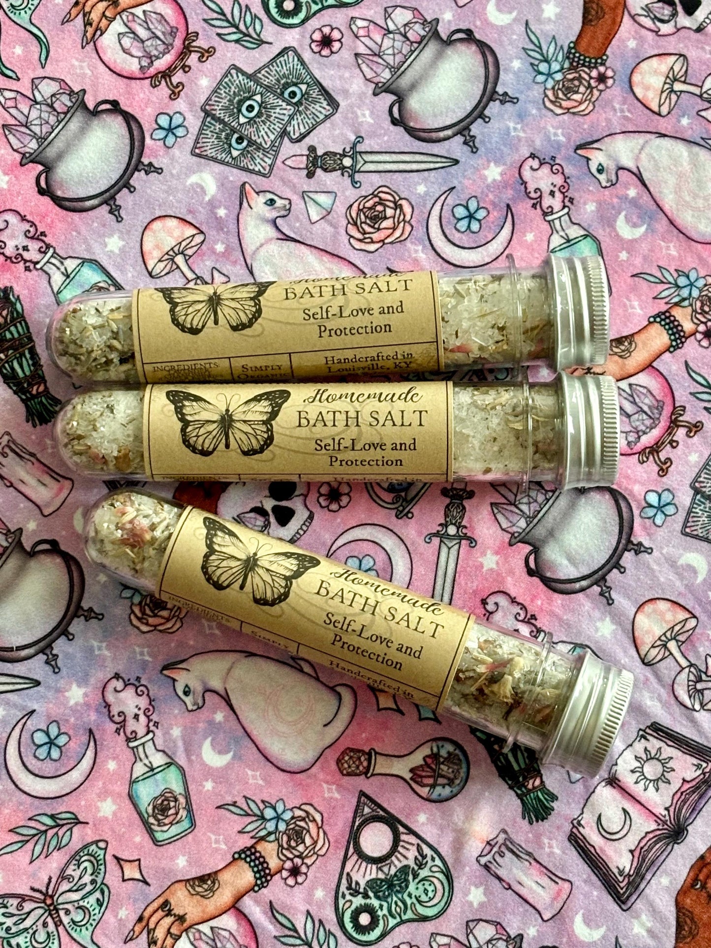 Self Love And Protection Bath Salts * Love Yourself Balt Salts * Protrct Yourself Bath Salts * Spell Cast Bath Salts * Ritual Salts