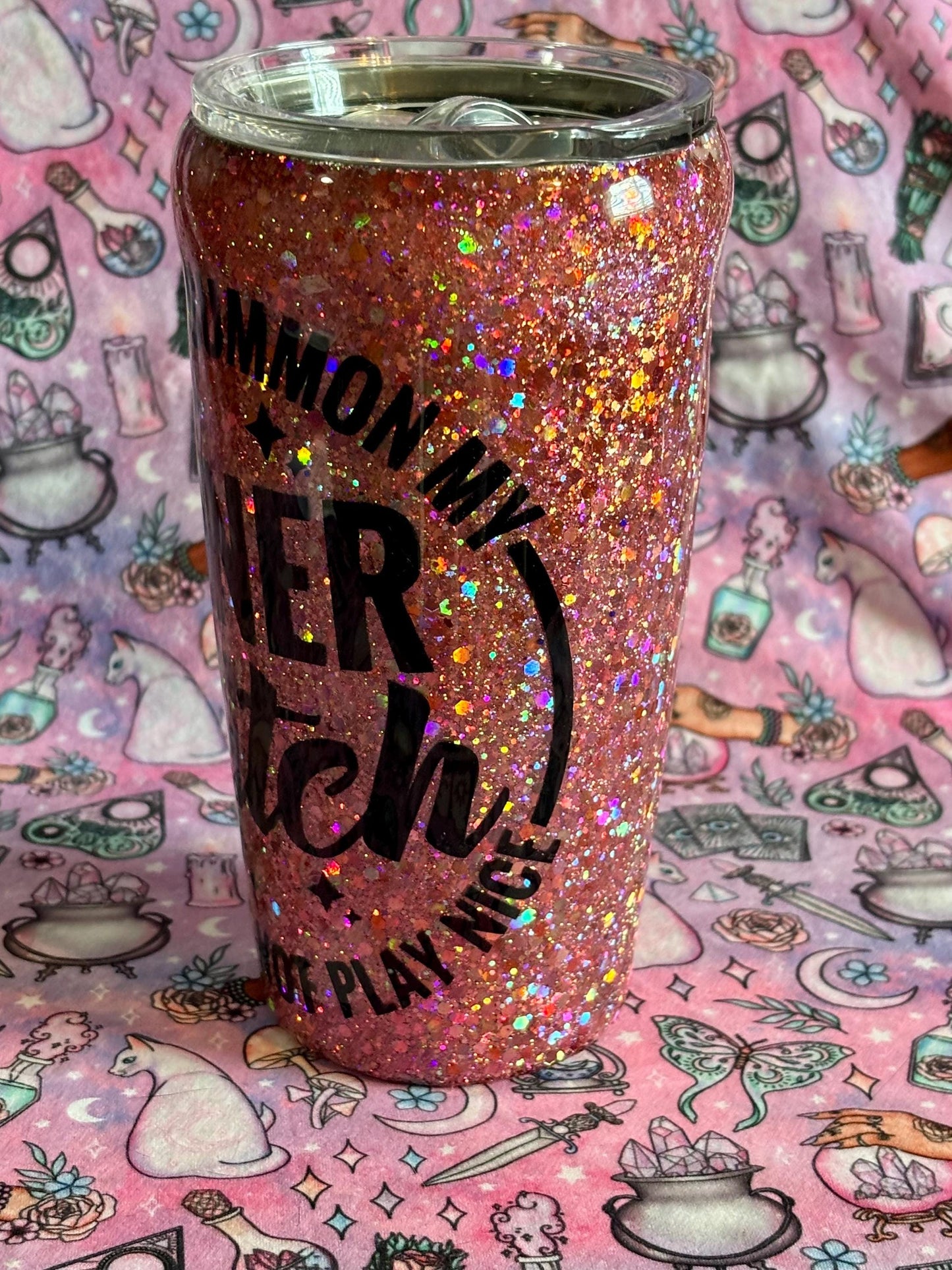 Do Not Summon My Inner Demon~ Glitter Epoxy Tumbler ~ Epoxy Tumbler  ~ 20 oz. Tumbler ~ Custom Tumblers ~ Gifts~ Teacher Gift ~ Bridal Gifts