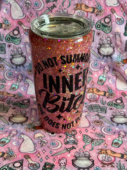 Do Not Summon My Inner Demon~ Glitter Epoxy Tumbler ~ Epoxy Tumbler  ~ 20 oz. Tumbler ~ Custom Tumblers ~ Gifts~ Teacher Gift ~ Bridal Gifts