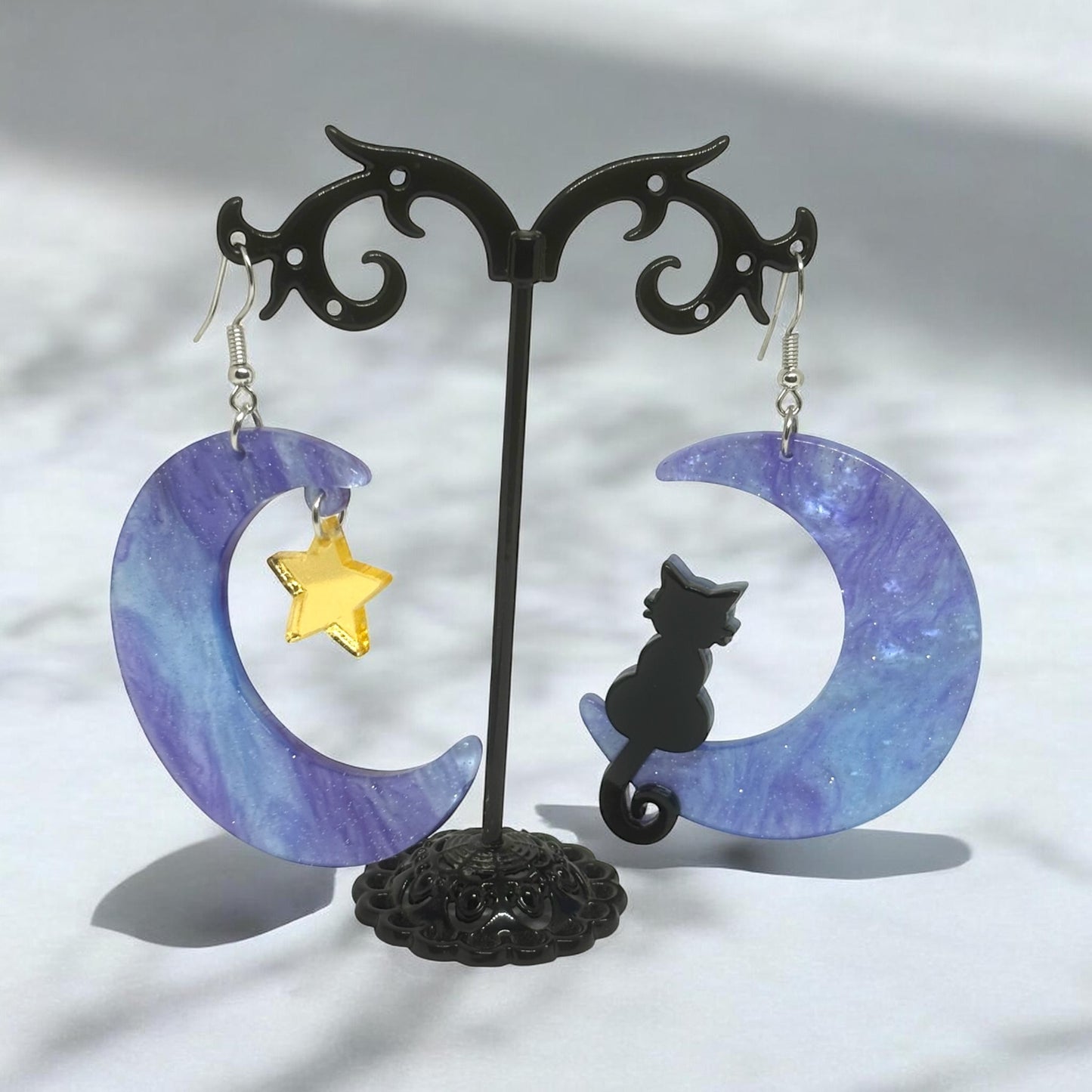 Witchy Earrings * Pentacle Earrings * Magick Earrings * Tarot Card Earrings * Pentagram Earrings * Dangle Earrings *Witchcraft Theme Earring