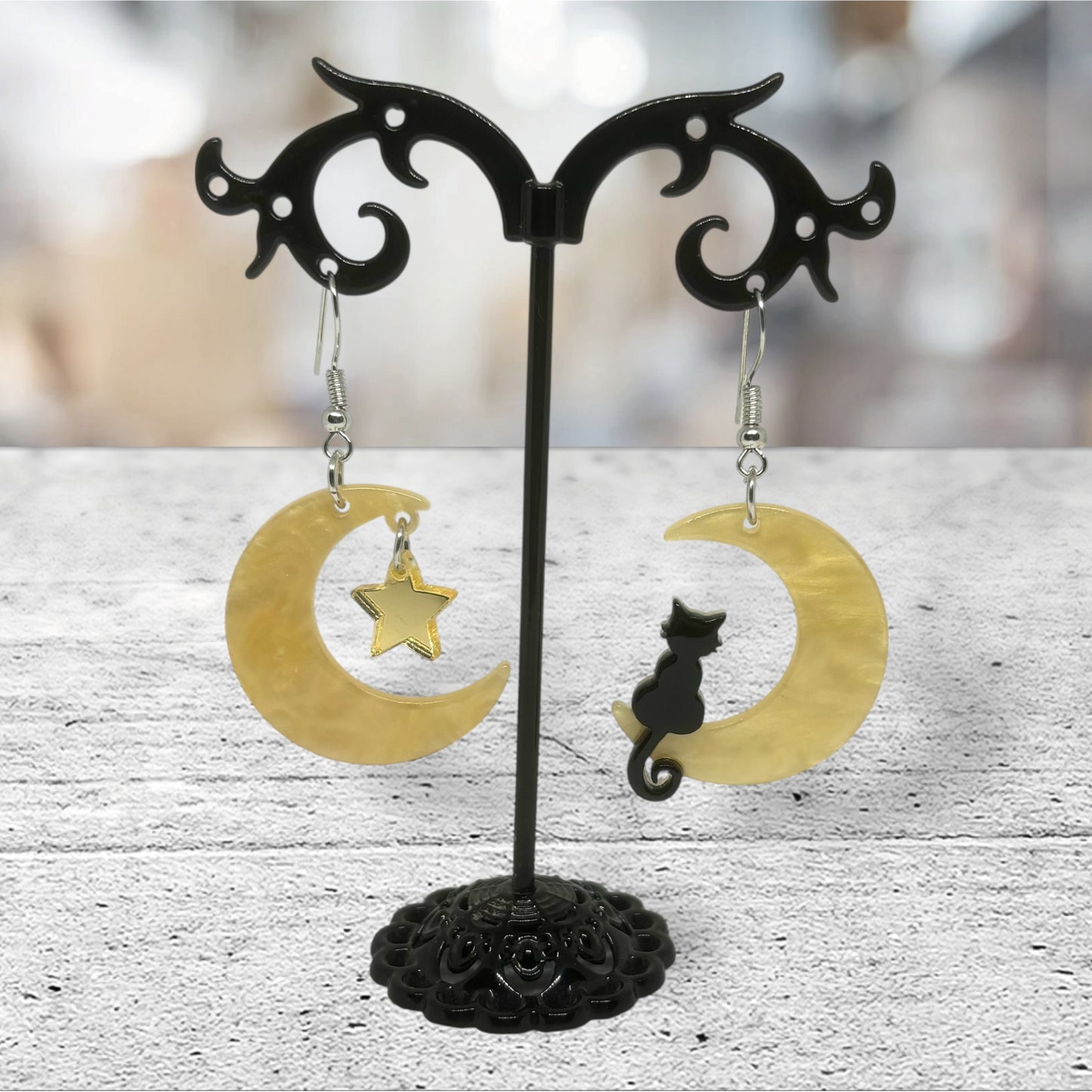 Witchy Earrings * Pentacle Earrings * Magick Earrings * Tarot Card Earrings * Pentagram Earrings * Dangle Earrings *Witchcraft Theme Earring