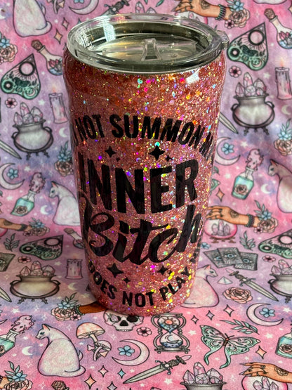 Do Not Summon My Inner Demon~ Glitter Epoxy Tumbler ~ Epoxy Tumbler  ~ 20 oz. Tumbler ~ Custom Tumblers ~ Gifts~ Teacher Gift ~ Bridal Gifts
