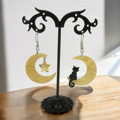 Witchy Earrings * Pentacle Earrings * Magick Earrings * Tarot Card Earrings * Pentagram Earrings * Dangle Earrings *Witchcraft Theme Earring