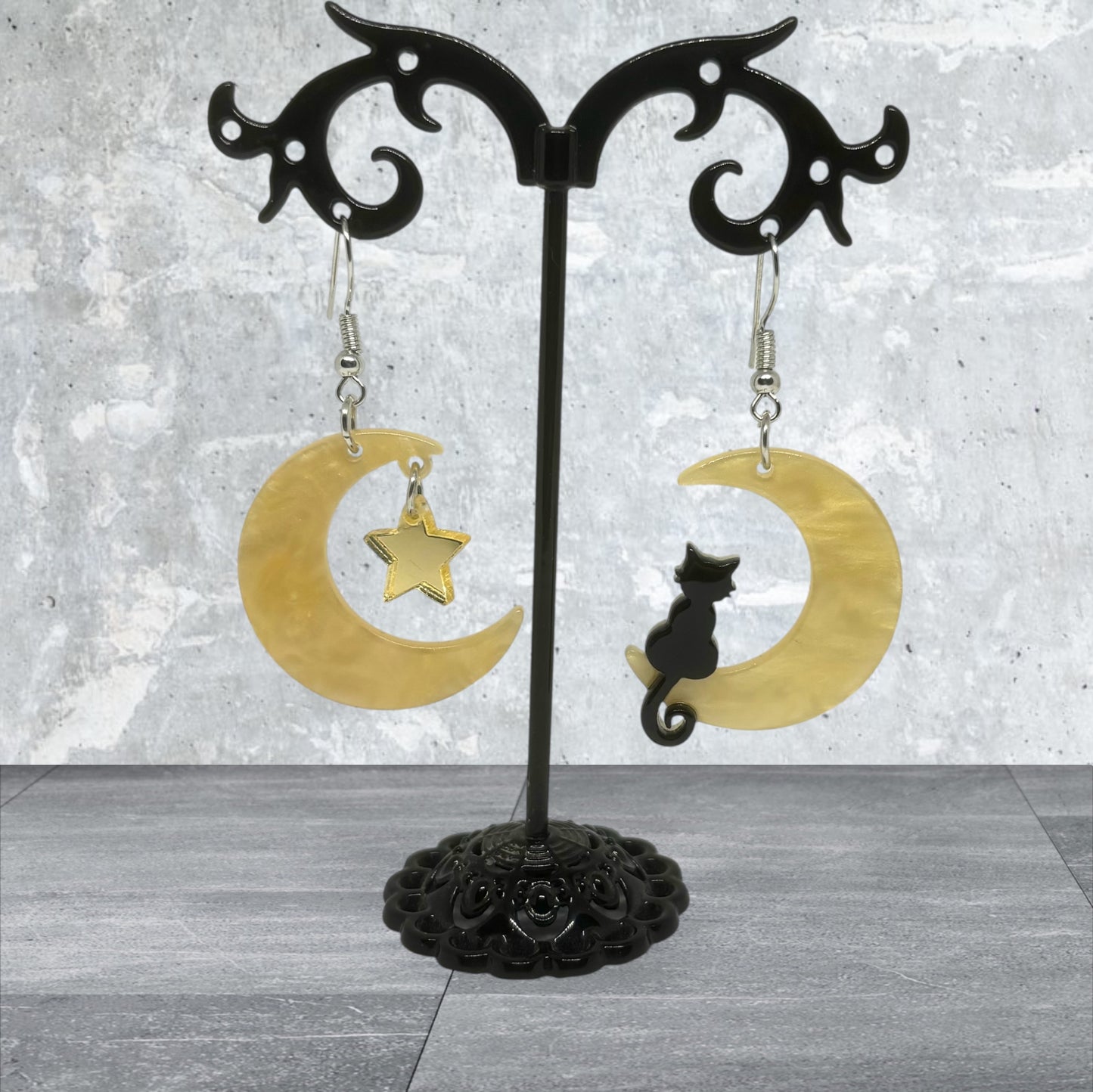 Witchy Earrings * Pentacle Earrings * Magick Earrings * Tarot Card Earrings * Pentagram Earrings * Dangle Earrings *Witchcraft Theme Earring