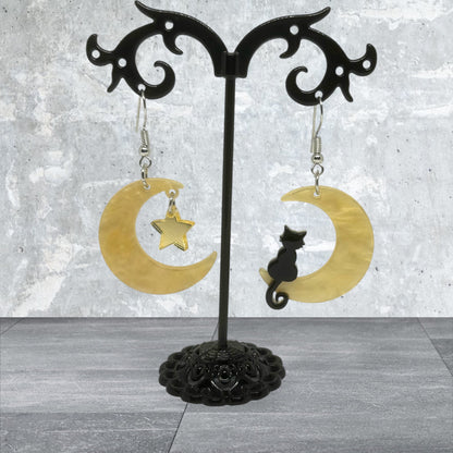 Witchy Earrings * Pentacle Earrings * Magick Earrings * Tarot Card Earrings * Pentagram Earrings * Dangle Earrings *Witchcraft Theme Earring