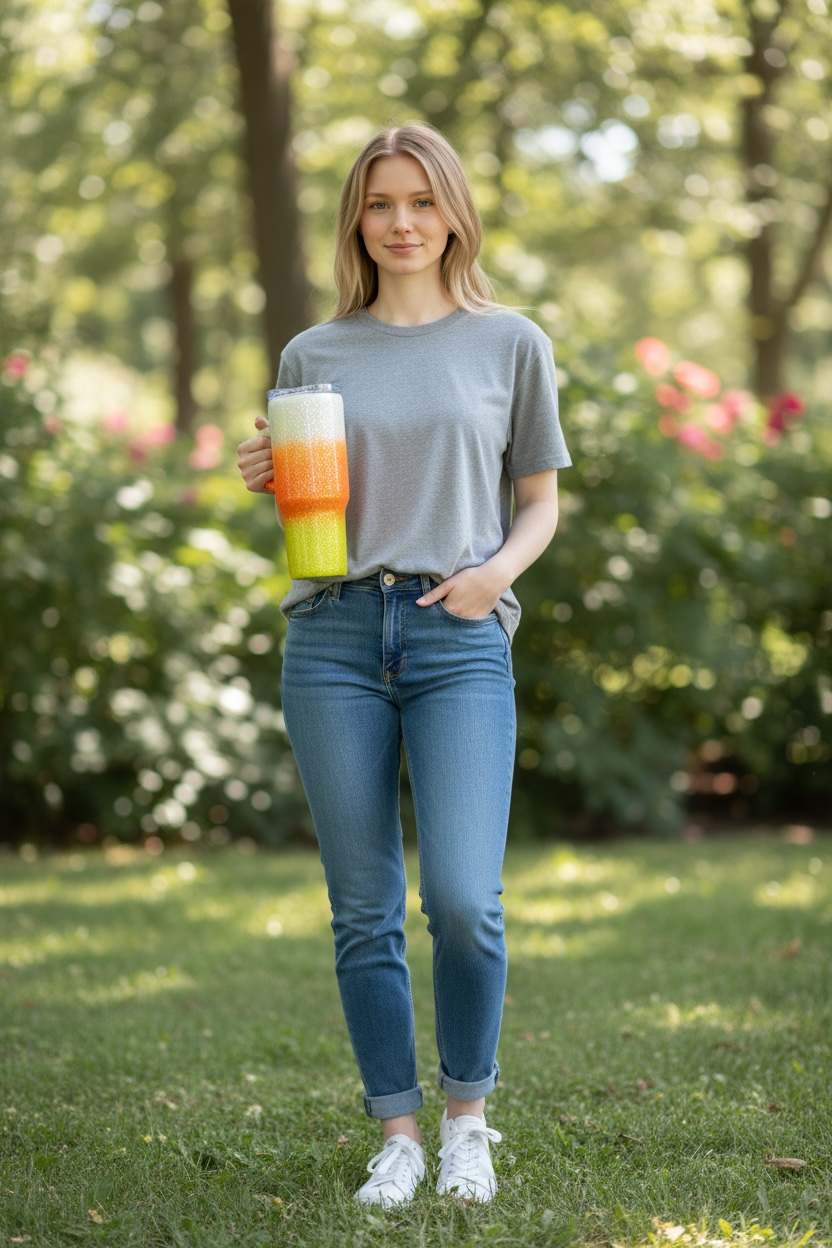Candy Corn Tumbler ~ Glitter Epoxy Tumbler ~ Epoxy Tumbler  ~ 40 oz. Tumbler ~  Custom Tumblers ~ Gift Ideas ~ Teacher Gift ~ Bridal Gifts