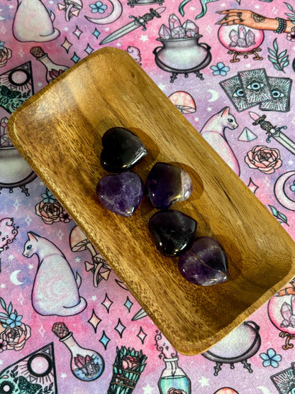 Amethyst Heart Stone *  Amethyst * Tumbled Stones * Crystals * Witchcraft * Tumbled Crystals * Wiccan * Pagan * Witch