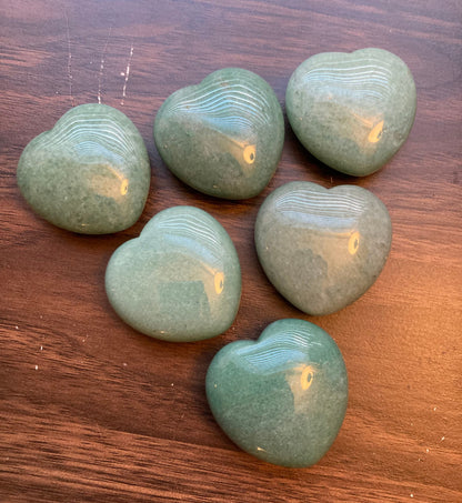 Puffy Aventurine Heart * Aventurine Heart * Aventurine * Witch Supplies * Crystals * Wiccan Crystals * Pagan Crystals * Puffy Heart